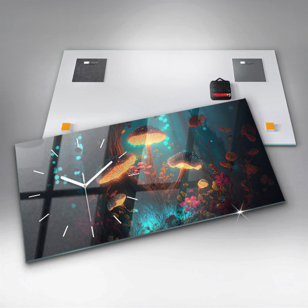 Reloj horizontal Bosque y setas mágicas