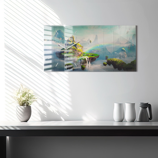 Reloj de cristal horizontal Escenas chinas de fantasía