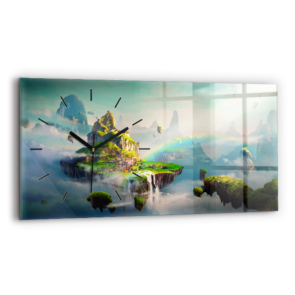 Reloj de cristal horizontal Escenas chinas de fantasía