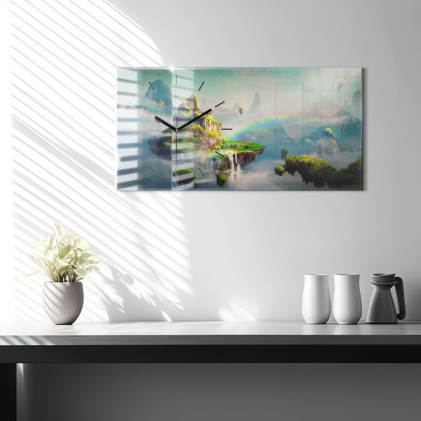 Reloj de cristal horizontal Escenas chinas de fantasía