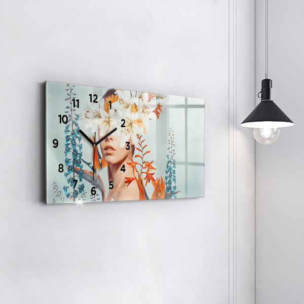 Reloj horizontal Mujer con flores