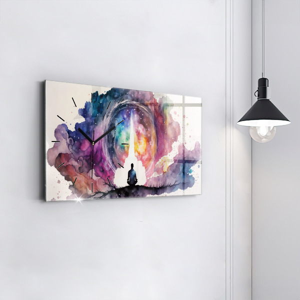 Reloj de cristal horizontal Meditación de estilo de vida