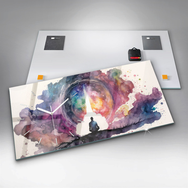 Reloj de cristal horizontal Meditación de estilo de vida