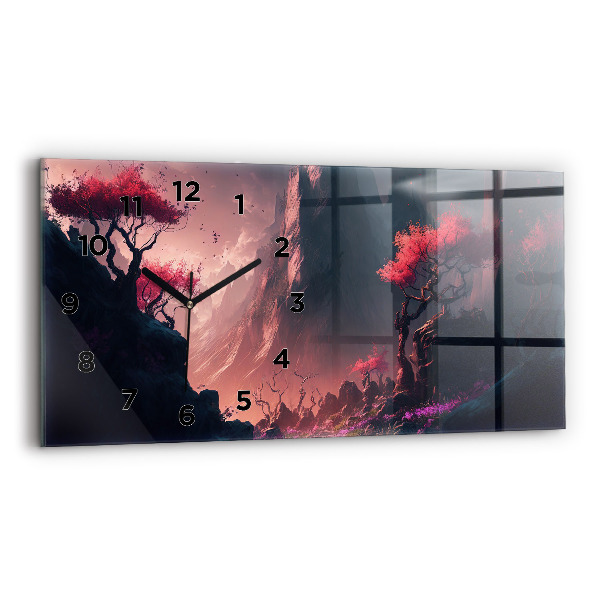 Reloj horizontal Bosque mágico y cordillera