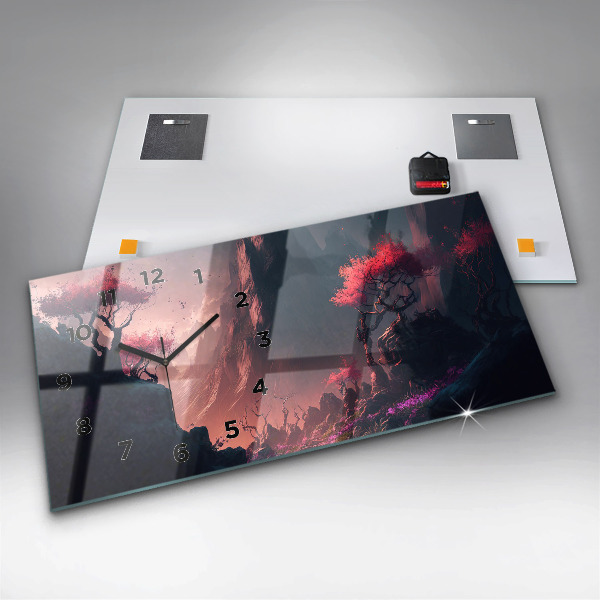 Reloj horizontal Bosque mágico y cordillera