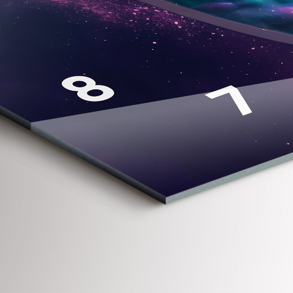 Reloj de cristal horizontal Cosmonauta nubes de colores