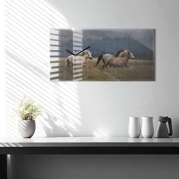 Reloj horizontal Caballos al galope