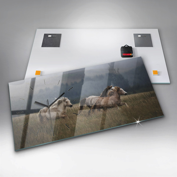 Reloj horizontal Caballos al galope