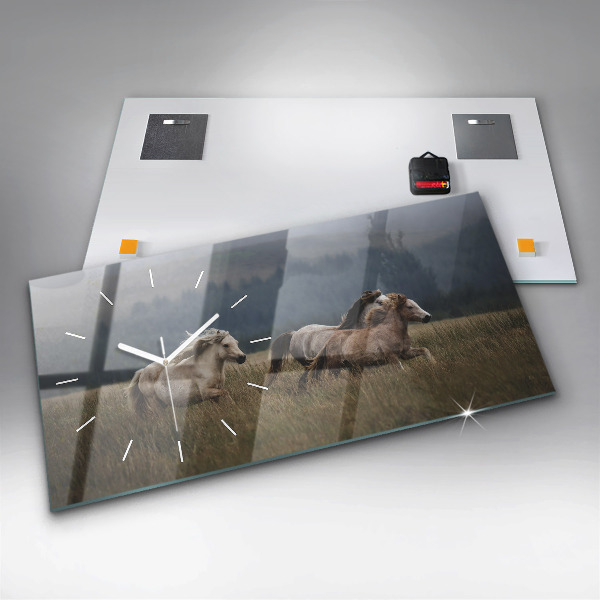 Reloj horizontal Caballos al galope