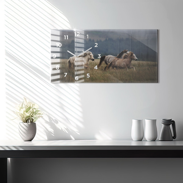 Reloj horizontal Caballos al galope