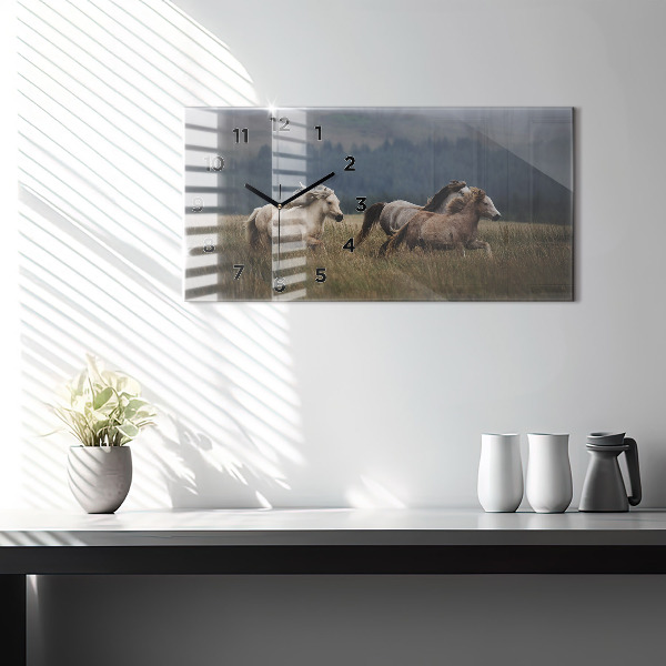 Reloj horizontal Caballos al galope