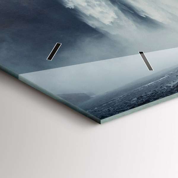 Reloj de cristal horizontal Cascada Paisaje de Islandia