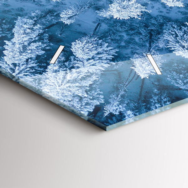 Reloj de cristal horizontal Bosque a vista de pájaro Drone