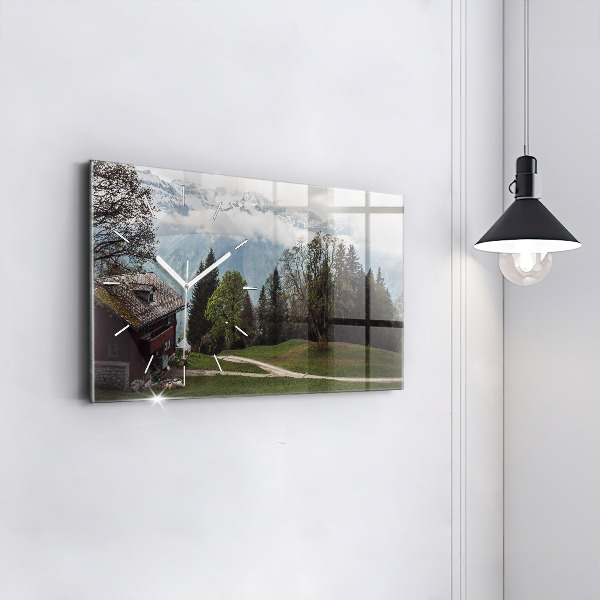 Reloj de cristal horizontal Vista de montaña