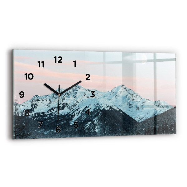Reloj de cristal horizontal Sierra en invierno