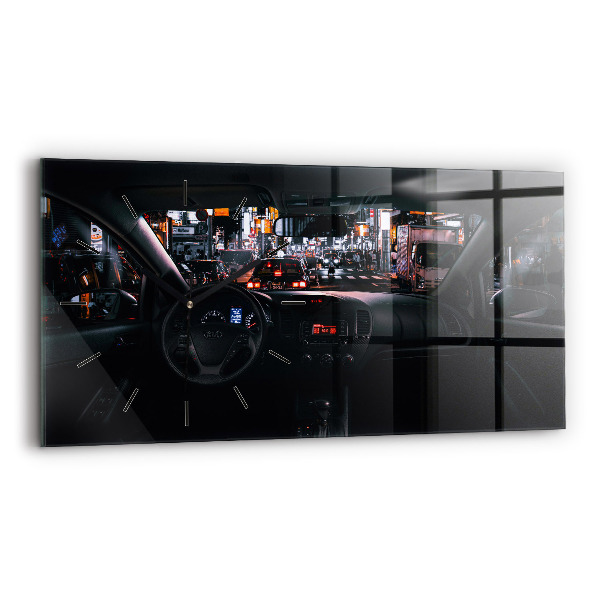 Reloj de cristal horizontal Coche en Tokio
