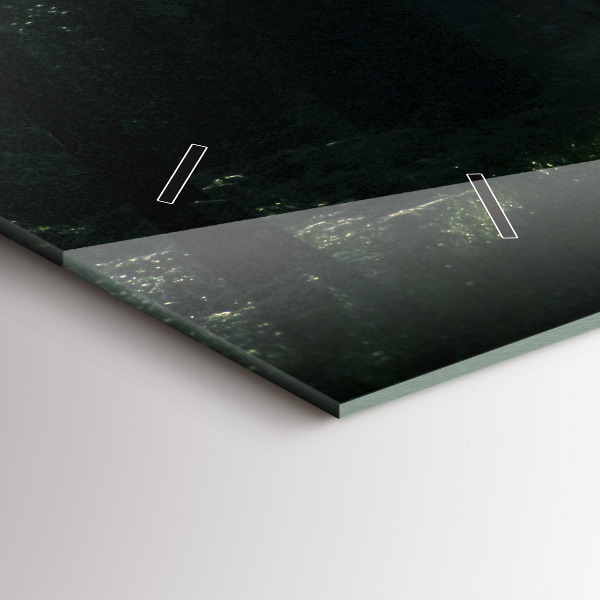 Reloj de cristal horizontal Carretera forestal y rayas de sol