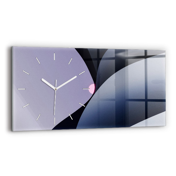 Reloj de cristal horizontal Sol abstracto