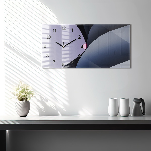 Reloj de cristal horizontal Sol abstracto