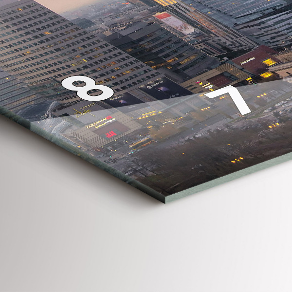 Reloj de cristal horizontal Panorama de Varsovia