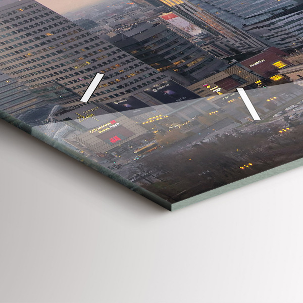 Reloj de cristal horizontal Panorama de Varsovia