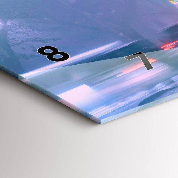 Reloj horizontal Varsovia en la niebla