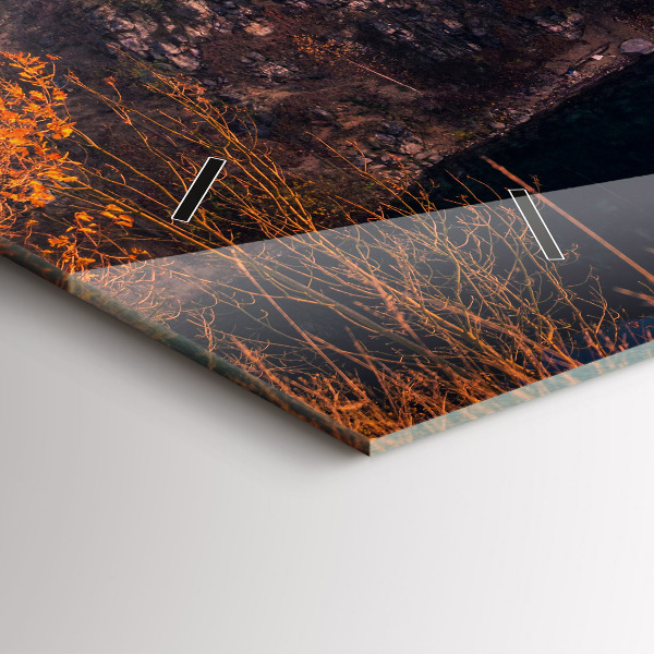 Reloj de cristal horizontal Cracovia Lago Zakrzówek Otoño