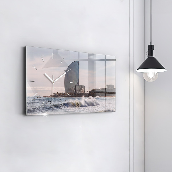 Reloj de cristal horizontal Surfista en Barcelona