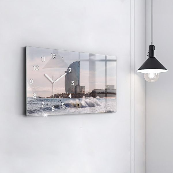 Reloj de cristal horizontal Surfista en Barcelona