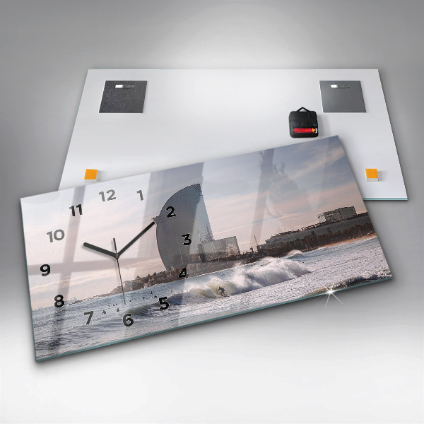 Reloj de cristal horizontal Surfista en Barcelona