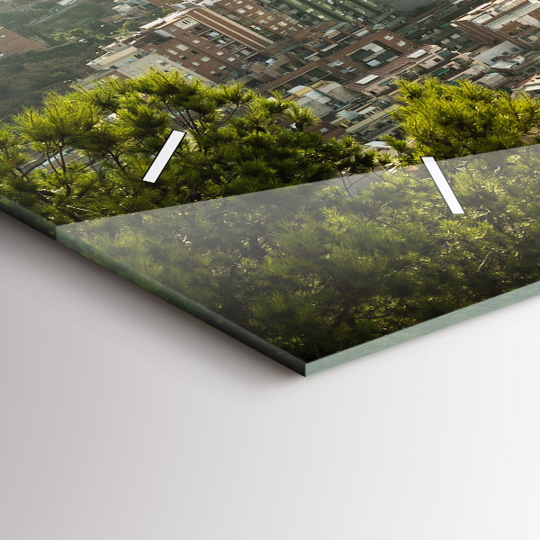 Reloj horizontal Vista de Montjuic en Barcelona