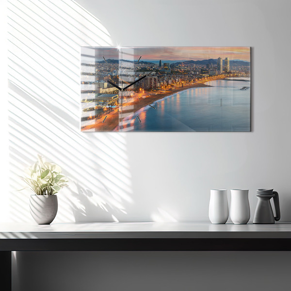 Reloj de cristal horizontal Playa de Barcelona