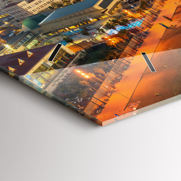 Reloj de cristal horizontal Playa de Barcelona