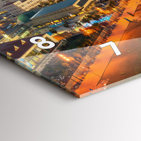 Reloj de cristal horizontal Playa de Barcelona