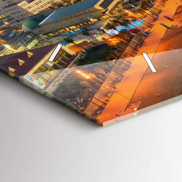 Reloj de cristal horizontal Playa de Barcelona