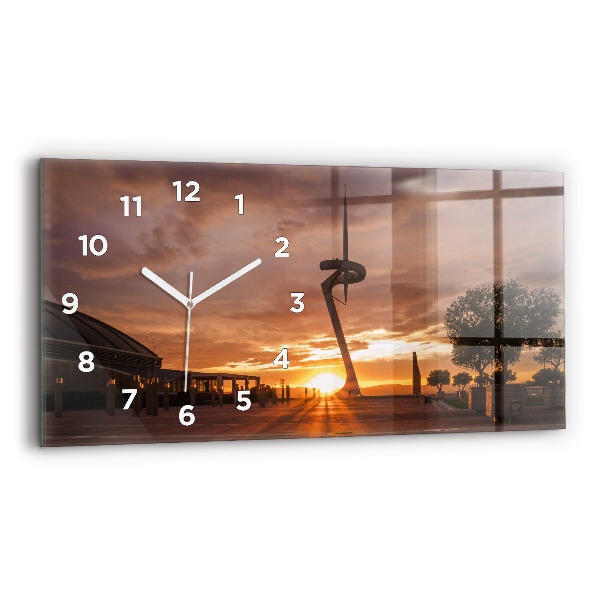 Reloj de cristal horizontal Parque Olímpico de Barcelona