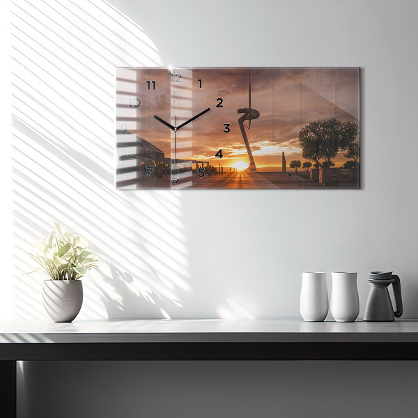 Reloj de cristal horizontal Parque Olímpico de Barcelona