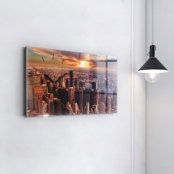 Reloj horizontal Panorama de la ciudad oeste