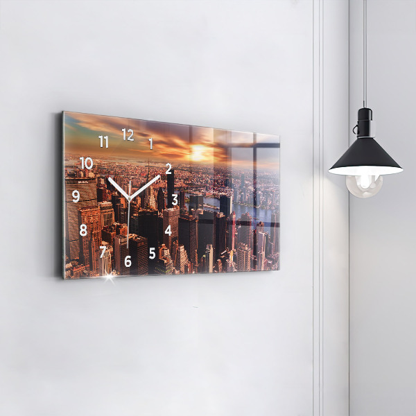 Reloj horizontal Panorama de la ciudad oeste