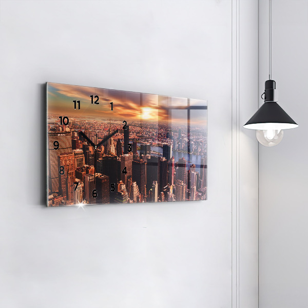 Reloj horizontal Panorama de la ciudad oeste