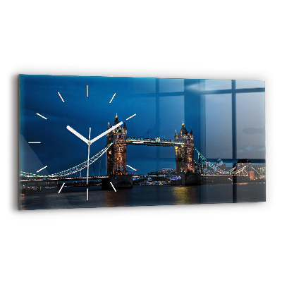Reloj de cristal horizontal Tower Bridge Londres de noche