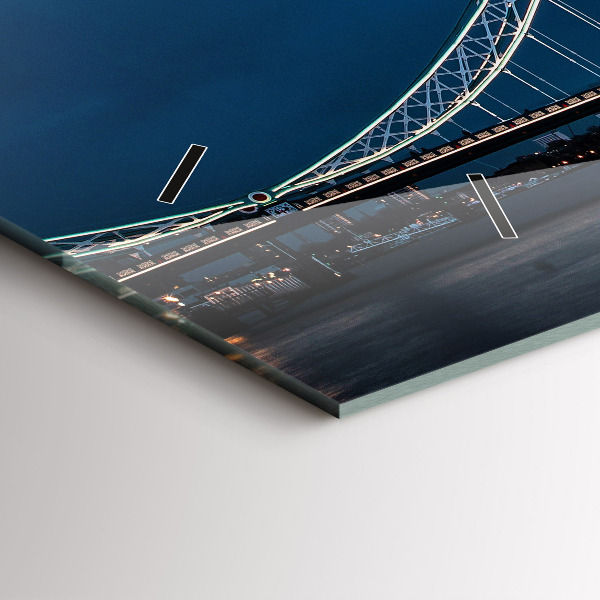 Reloj de cristal horizontal Tower Bridge Londres de noche