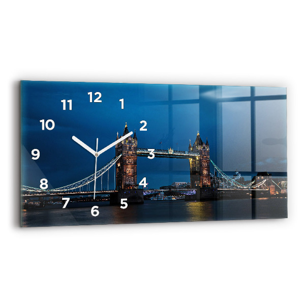 Reloj de cristal horizontal Tower Bridge Londres de noche
