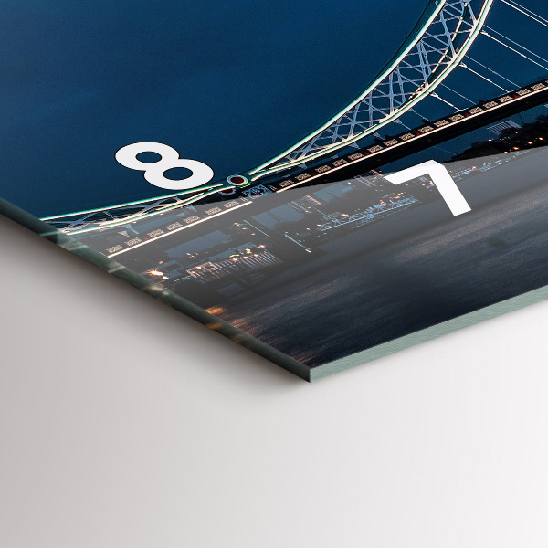 Reloj de cristal horizontal Tower Bridge Londres de noche