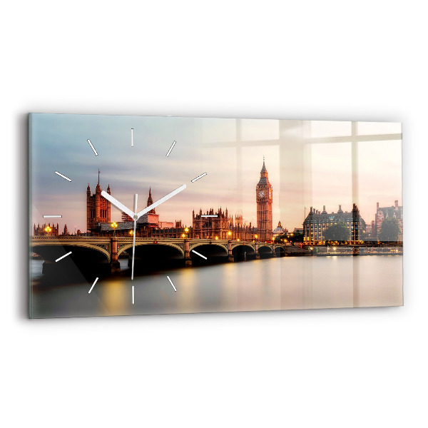 Reloj horizontal Big Ben, horizonte de Londres
