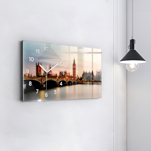 Reloj horizontal Big Ben, horizonte de Londres