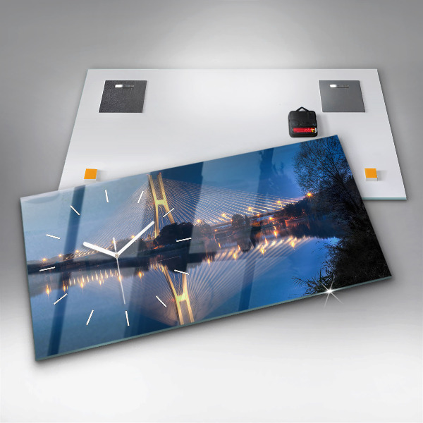 Reloj de cristal horizontal Puente Rędziński Wroclaw