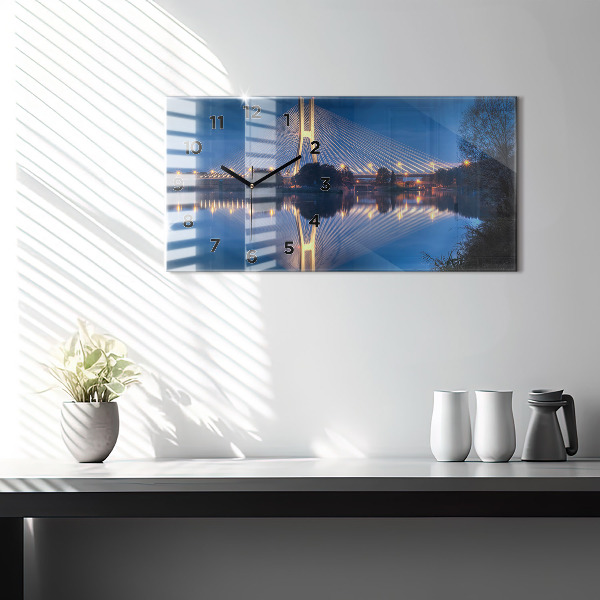 Reloj de cristal horizontal Puente Rędziński Wroclaw