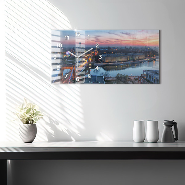 Reloj horizontal Wrocław desde un dron