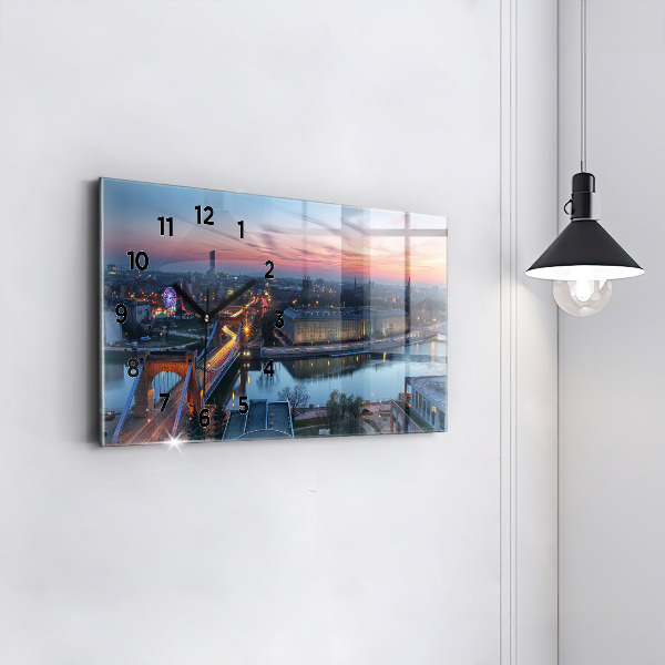 Reloj horizontal Wrocław desde un dron